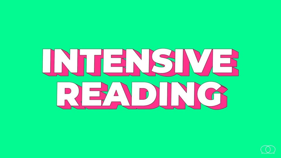 Leitura intensiva, aula do Guia de Idiomas